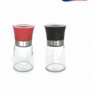 Set două râșnițe ceramice sare și piper 13.5 cm roșu negru VANORA HOME