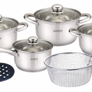 Set gătit inox 10 piese HEINNER Madeline HR-MSF-8178
