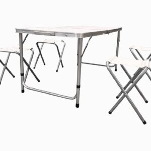 Set 4 scaune si masa pliabila tip servieta HEINNER DSCS001 120x60x70 cm