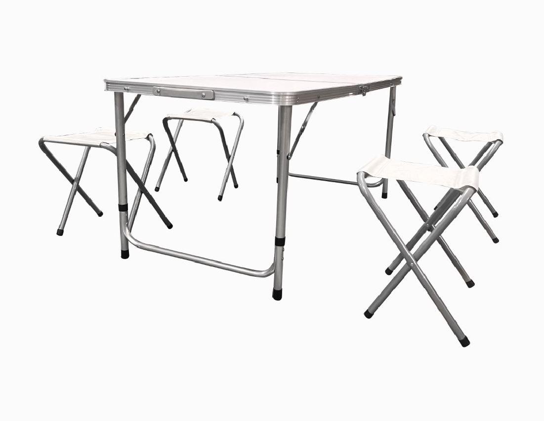 Set 4 scaune si masa pliabila tip servieta HEINNER DSCS001 120x60x70 cm