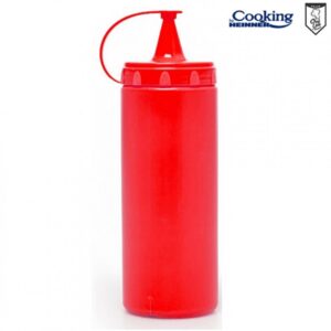 Sticlă dispenser pentru sosuri 700 ml roșu HEINNER HR-GMP-0700R