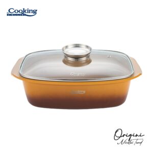Tavă roaster HEINNER HR-BJK-TV11 din aluminiu turnat cu capac, 39 x 22.5 x 11 cm, 5.3L