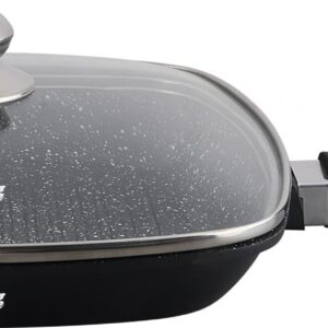 Tigaie grill aluminiu cu capac 28 x 4.5 cm Dark Line HEINNER HR-SCO-A0928A