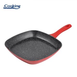 Tigaie grill aluminiu forjat 28x4 cm Red Stone Cooking by Heinner
