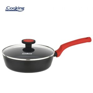 Tigaie HEINNER REDMOON din aluminiu forjat cu capac 24X6.5 cm