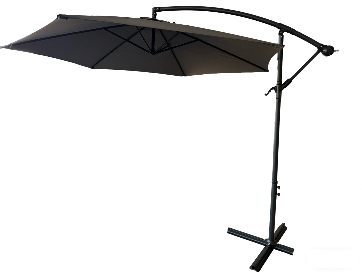 Umbrelă de grădină HEINNER HR-DUG111 gri, diametru 300 cm, 8 segmente