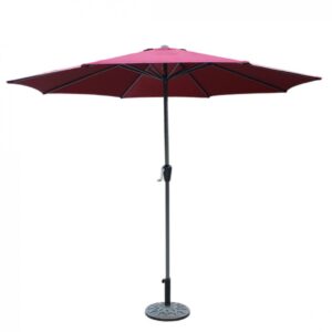 Umbrelă terasă HEINNER STUD006 grena, diametru 270 cm