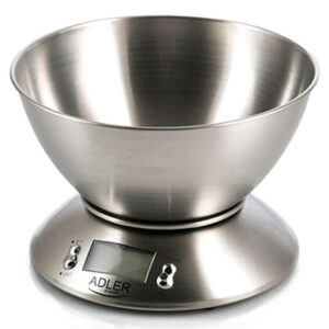 Cântar de bucătărie ADLER AD 3134 cu bol inox 2L și capacitate 5 kg
