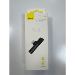 Adaptor audio Baseus L41 USB-C la USB-C si jack 3.5 mm negru CATL41-01