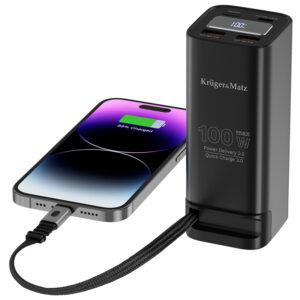 Power bank Krüger&Matz KM0915 20000 mAh 100W cu afișaj digital