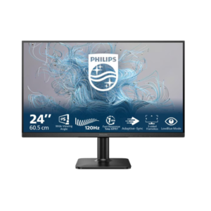 Monitor IPS LED Philips 24E2N1110/00, 23.8 inch, Full HD 1920 x 1080, VGA, HDMI, 120 Hz, 4 ms, Negru