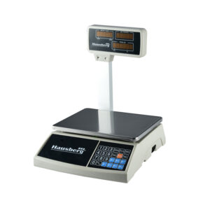 Cântar electronic comercial portabil Hausberg HB-6062 cu dublu ecran, capacitate 40 kg