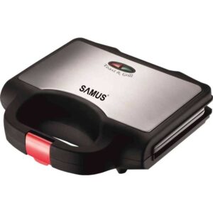 Sandwich maker SAMUS STG-750BX cu plăci grill antiaderente și control prin termostat