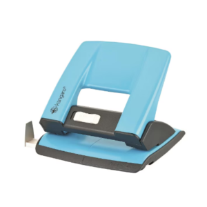 Perforator metalic albastru KANGARO AION-20 cu rezervor confetti și bara de ghidare
