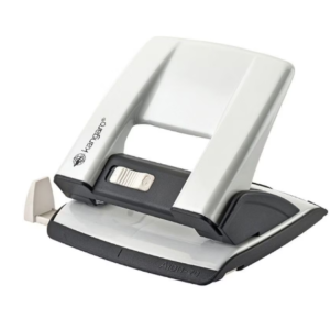 Perforator metalic alb metalizat Kangaro AION-20/S cu capacitate 20 coli și container confetti