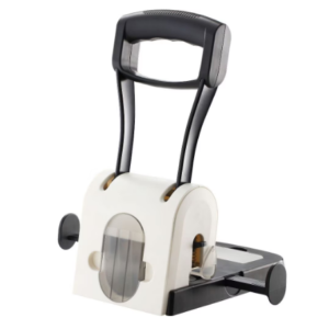 Perforator alb Daco PF2101 pentru 100 coli cu sistem parghie și bază antiderapantă