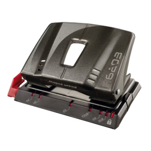 Perforator Maped Advanced Metal gri pentru până la 25 coli, cu compartiment confetti și sistem anti-blocare