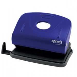 Perforator metalic albastru Spree cu capacitate de 20 coli pentru birou