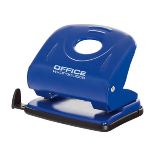Perforator metalic albastru cu capacitate de 30 coli pentru birou