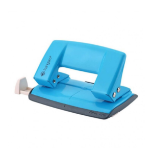 Perforator metalic turcoaz Kangaro AION-10G/S cu capacitate 10 coli și container pentru hârtie