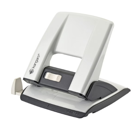 Perforator metalic alb metalizat Kangaro Aion 30 cu capacitate 30 coli