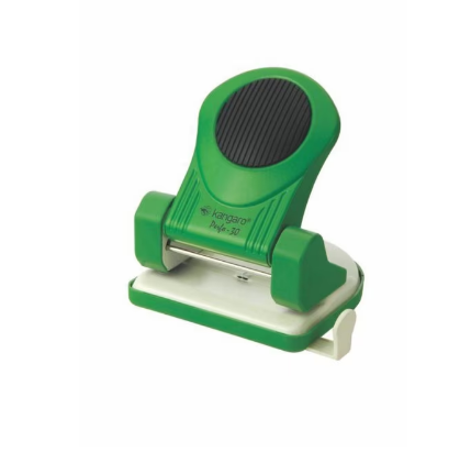 Perforator 30 coli KANGARO Perfo30 verde Perforator metalic verde Kangaro pentru 30 coli cu rezervor confetti