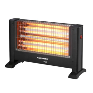 Radiator electric quartz Hausberg HB-8801NG, 1600W, 4 tuburi, 4 trepte putere, siguranta rasturnare