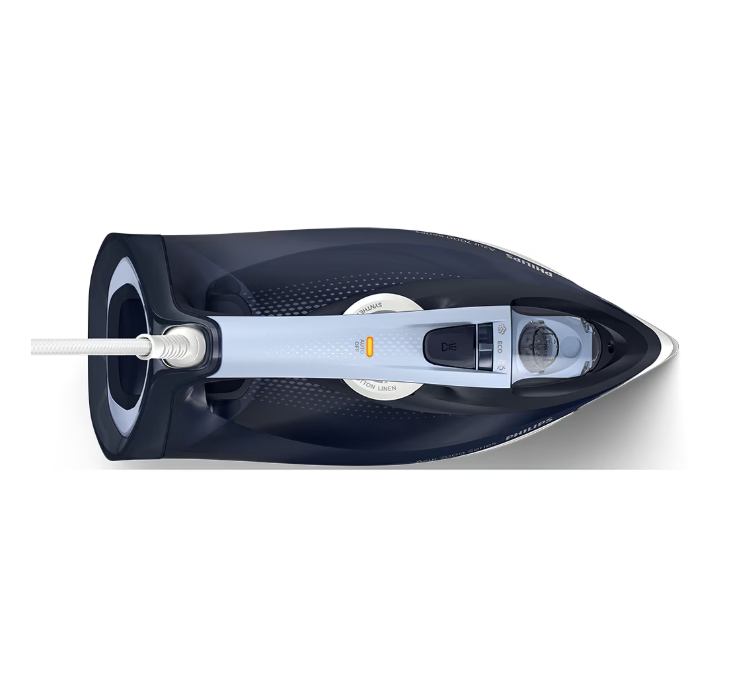 Fier de calcat Philips Azur DST7030/20, 2800W, debit de abur continuu de 50g/min si jet de abur de 250 g, talpa SteamGlide Plus, rezervor de 300ml si sistem de curatare automata cu rezervor integrat pentru calcar, oprire automata de siguranta, albastru Fier de calcat Philips Azur DST7030/20, 2800W, debit de abur continuu de 50g/min si jet de abur de 250 g, talpa SteamGlide Plus, rezervor de 300ml si sistem de curatare automata cu rezervor integrat pentru calcar, oprire automata de siguranta, albastru