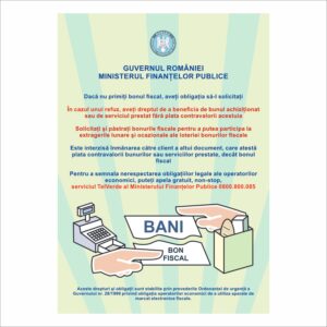 Afiș Bon Fiscal Obligatoriu